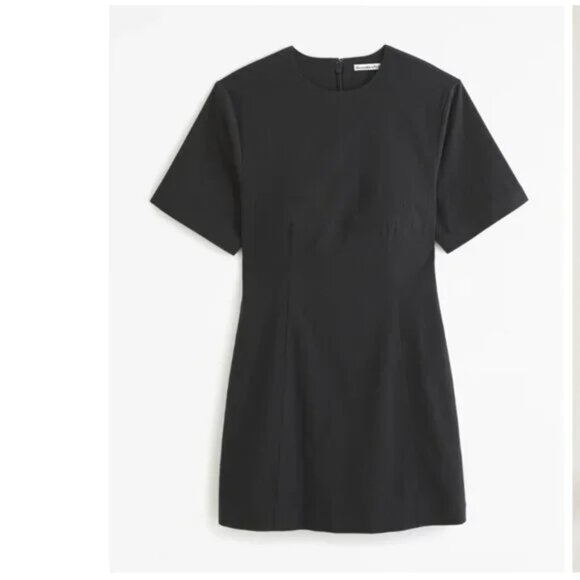 Abercrombie Black linen shift dress - small - Picture 4 of 5